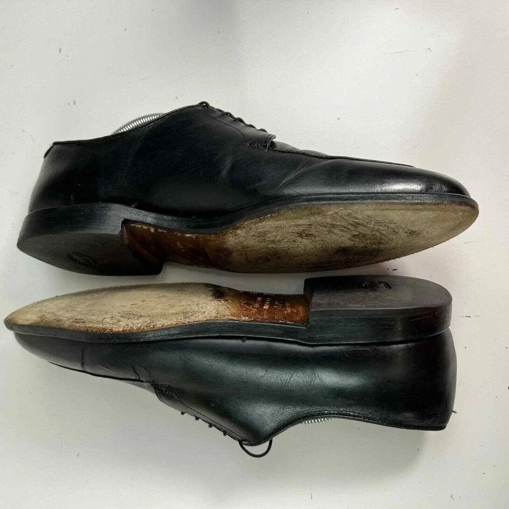 Allen Edmonds Delray Men's Black Leather Lace Up‎ Split Toe Oxford  Shoes 10 D